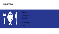 Cartão de Visita Alimentos e Restaurantes 12