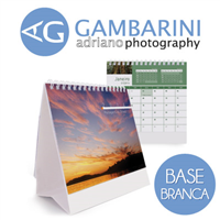 Calendário de Mesa base branca