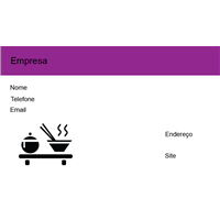 Cartão de Visita Alimentos e Restaurantes 11